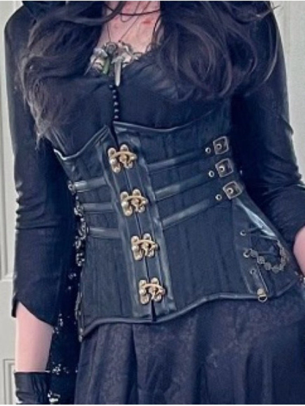 Black Steampunk Corset